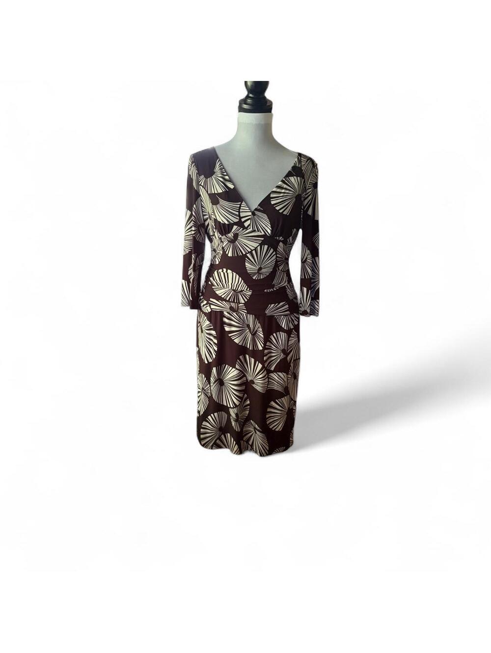 Jones Wear Abstract Fan Print dress size 8